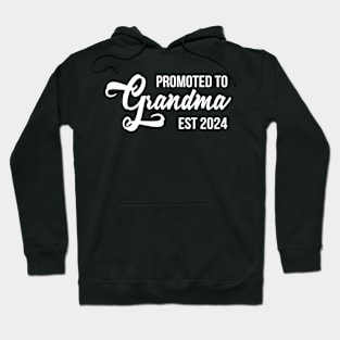 Promoted To Grandma Est 2024 Cute Soon Grandmother Hoodie